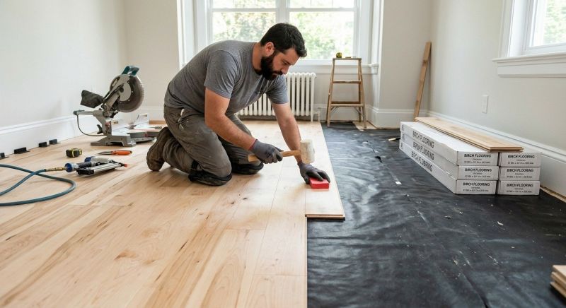 Birch Floor Installation in San Diego County, CA