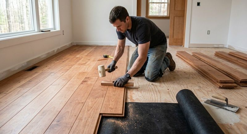 Cherry Floor Installation in San Diego County, CA