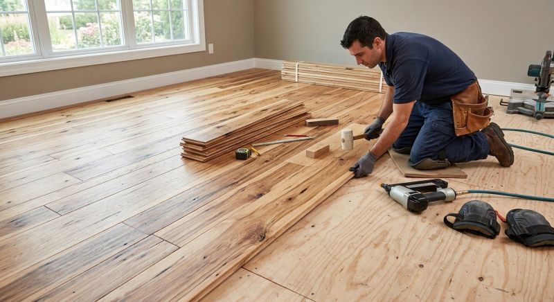 Hickory Floor Installation in San Diego County, CA