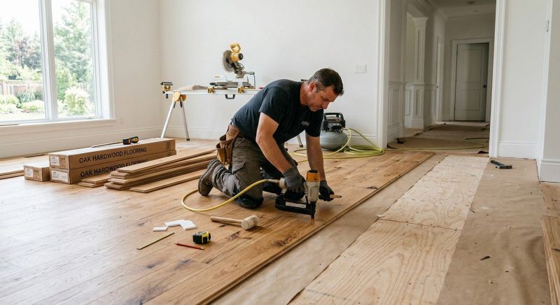 Oak Floor Installation in Carlsbad, CA