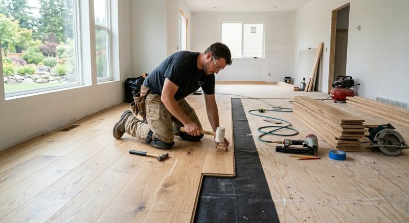 Oak Floor Installation in Encinitas, CA