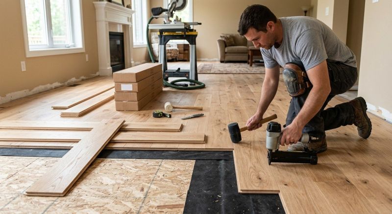 Oak Floor Installation in Pala, CA