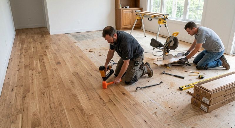 Oak Floor Installation in Solana Beach, CA