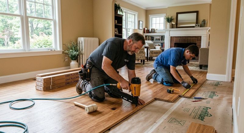 Oak Floor Installation in Vista, CA