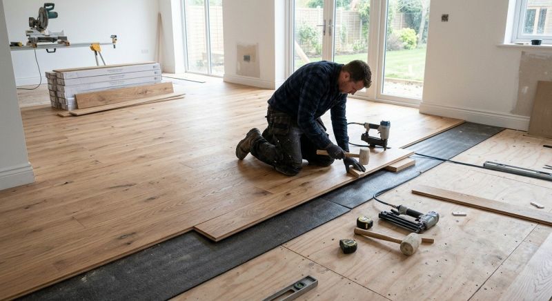 White Oak Floor Installation in San Diego County, CA